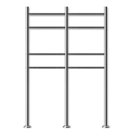 Metzler Boîte aux lettres avec support | 4x| Plaques de nom échangeables | RAL7016 Anthracite