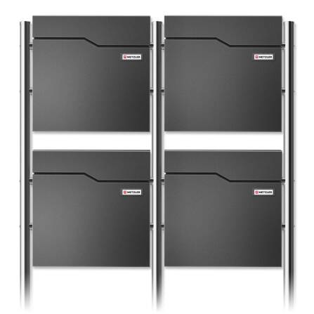 Metzler Standbriefkasten Mehrfamilienhaus | 4er | mit...