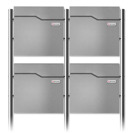 Metzler Standbriefkasten Mehrfamilienhaus | 4er | mit...