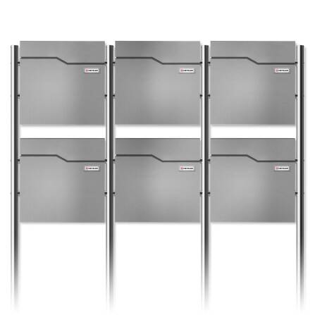 Metzler Standbriefkasten Mehrfamilienhaus | 6er | mit...