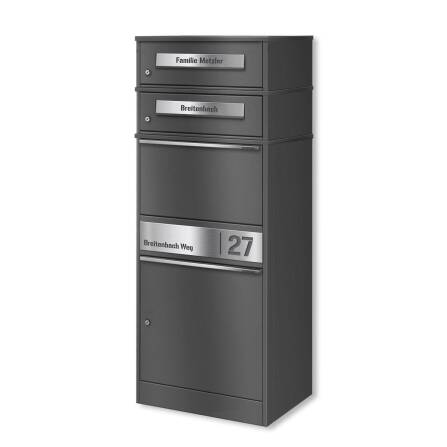 Metzler Paketbox mit 2 Briefkästen | personalisiert...