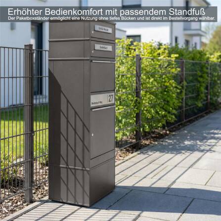 Metzler Cassetta postale con 2 cassette | personalizzato con incisione | Targa per nome in acciaio inox | con fessura per lettere | Micaceo di ferro | Bispo 2