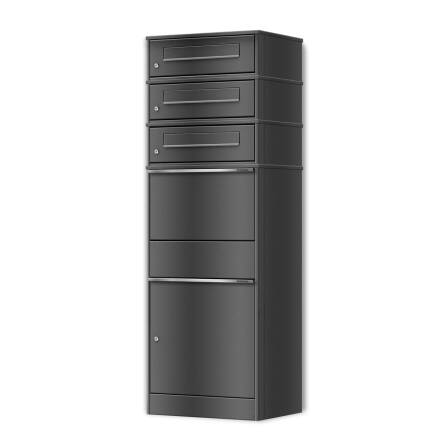 Metzler Paketbox mit 3 Briefkästen | dreifacher...