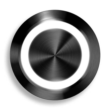 Drucktaster | schwarz | LED-Ring weiß