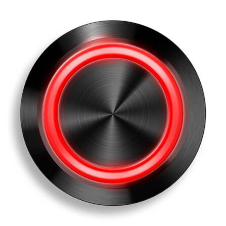 Drucktaster | schwarz | LED-Ring rot