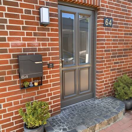 Metzler Cornice Decorativa per Cassette Postali | Mensola Decorativa in RAL 7016 Antracite | Frame K