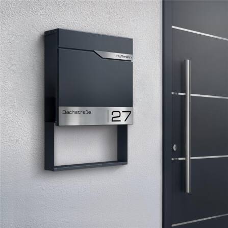 Metzler Cornice Decorativa per Cassette Postali | Mensola Decorativa in RAL 7016 Antracite | Frame K