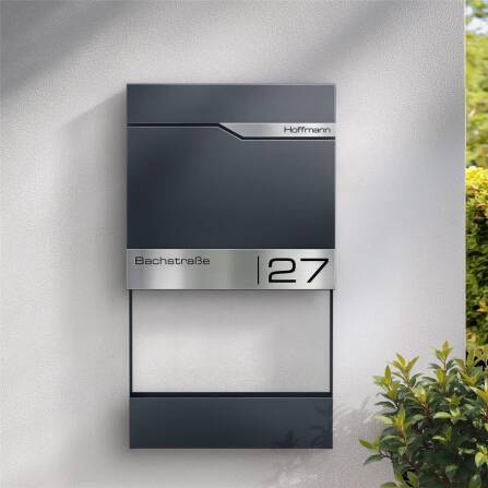 Metzler Dekorahmen für Briefkästen | Blumenkasten in RAL 7016 Anthrazit | Frame J