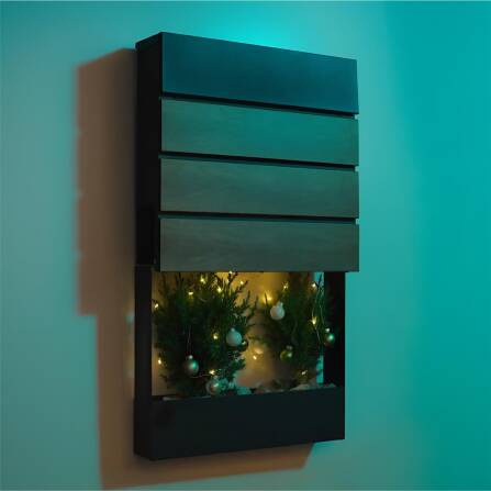 Metzler Dekorahmen für Briefkästen | Blumenkasten in RAL 7016 Anthrazit | Frame J