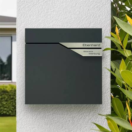 Metzler Briefkastenschild "Bitte keine Werbung" Edelstahl V2A gebürstet