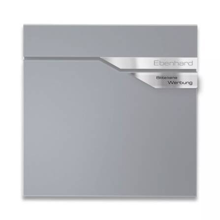 Metzler Briefkastenschild "Bitte keine Werbung" Edelstahl V2A gebürstet