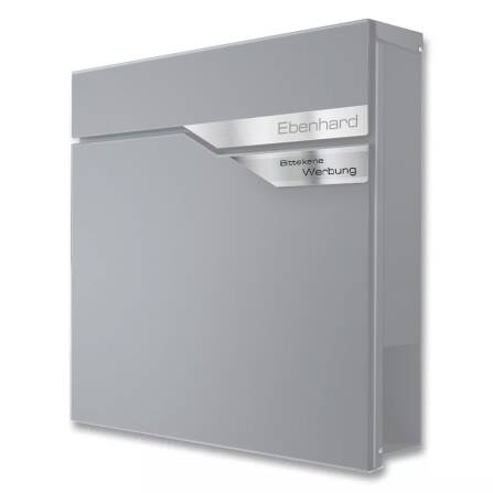 Metzler Briefkastenschild "Bitte keine Werbung" Edelstahl V2A gebürstet