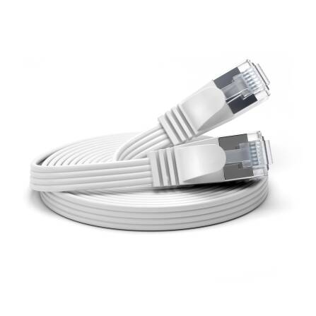 Metzler Patchkabel flach | Cat.6 | weiß | 100 cm