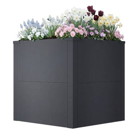 Metzler Letto rialzato per giardino o balcone | Mica ferrosa | 50 x 50 x 50 cm