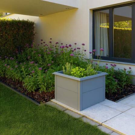 Metzler Letto Rialzato per Giardino o Balcone | Grigio | 50 x 50 x 50 cm