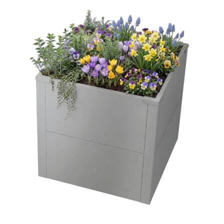 Metzler Hochbeet S für den Garten oder Balkon | Grau...
