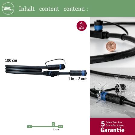 Plug & Shine | Kabel | Kabel 1m 2 Ausgänge