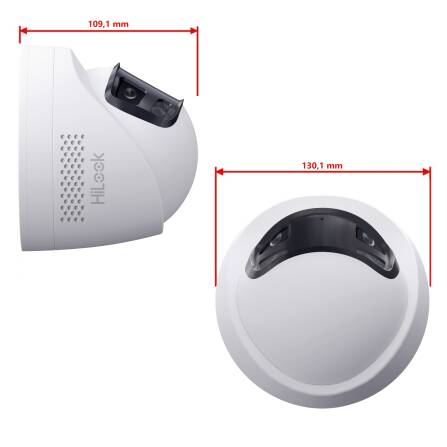 HiLook by Hikvision Netzwerkkamera | 8 MP Smart Hybrid Light | 180° Weitwinkel | IPC-T280HAD-LUF/SL