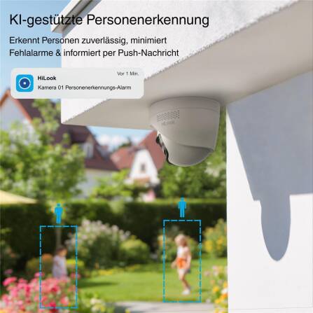 HiLook by Hikvision Netzwerkkamera | 8 MP Smart Hybrid Light | 180° Weitwinkel | IPC-T280HAD-LUF/SL