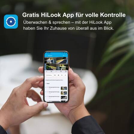 HiLook by Hikvision Netzwerkkamera | 8 MP Smart Hybrid Light | Personenerkennung Fahrzeugerkennung | IPC-B480HAD-LUF/SL