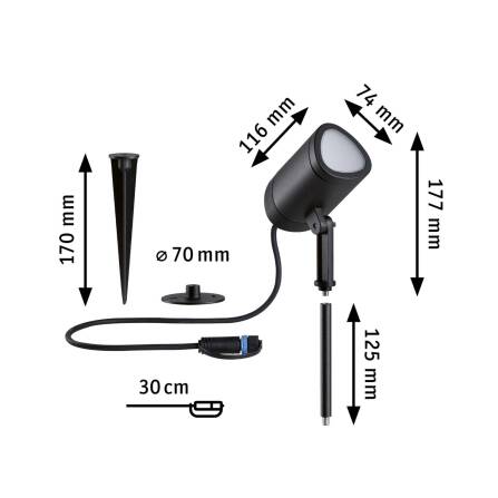 Plug & Shine | LED Gartenstrahler | Shira | RGBW