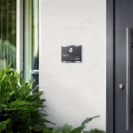 Metzler Türklingel Edelstahl | Eisenglimmer | Klingeltaster LED optional | Heidi