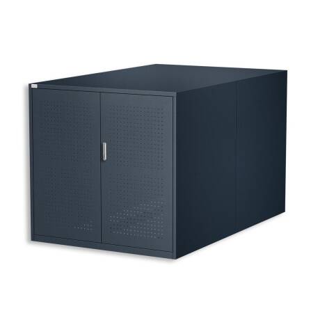 Metzler Fahrradgarage | Fahrradbox für zwei Fahrräder mit Führungsschienen | Anthrazit