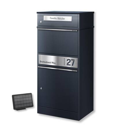 Metzler Paketbox mit Briefkasten | LED | personalisiert...