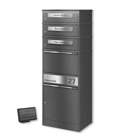 Metzler Paketbox mit 3 Briefkästen | LED |...