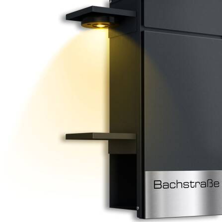 Metzler Regal für Briefkästen | Plate S | Solar | Warmweiß