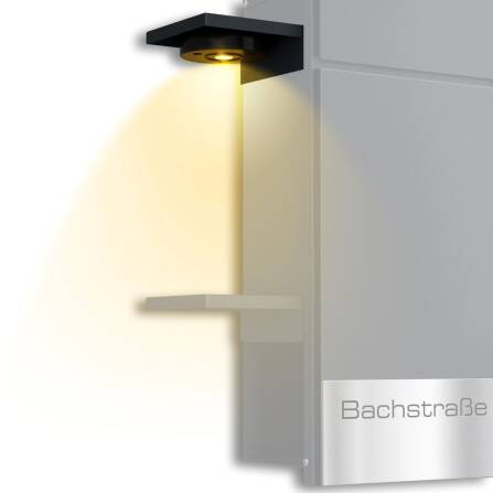 Metzler Regal für Briefkästen | Plate S | Solar | Warmweiß