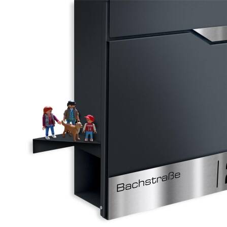 Metzler Regal für Briefkästen | Anthrazit |...