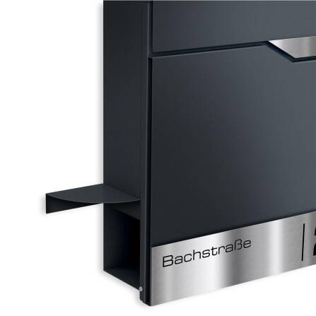 Metzler Regal für Briefkästen | Anthrazit | Plate A