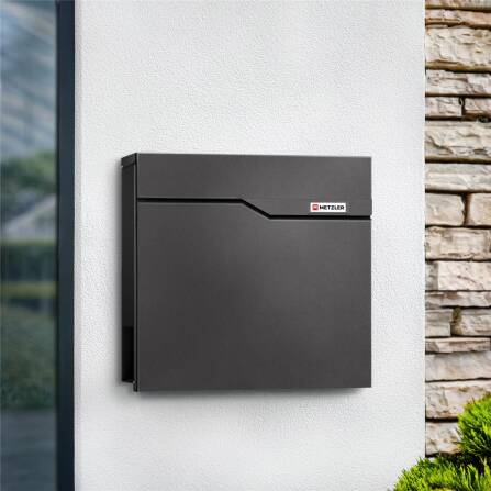 Metzler Briefkasten | austauschbares Namensschild | Eisenglimmer | Siebert 2