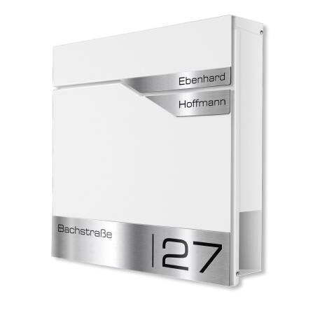 Metzler Briefkasten mit zwei Edelstahl-Namensschildern |...
