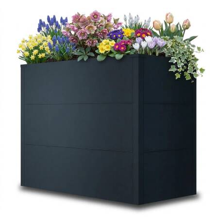 Metzler Hochbeet M für den Garten | Pulverbeschichtet | 100 x 50 x 77 cm