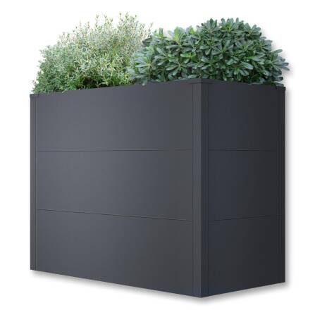 Metzler Hochbeet M für den Garten | Pulverbeschichtet | Eisenglimmer | 100 x 50 x 77 cm
