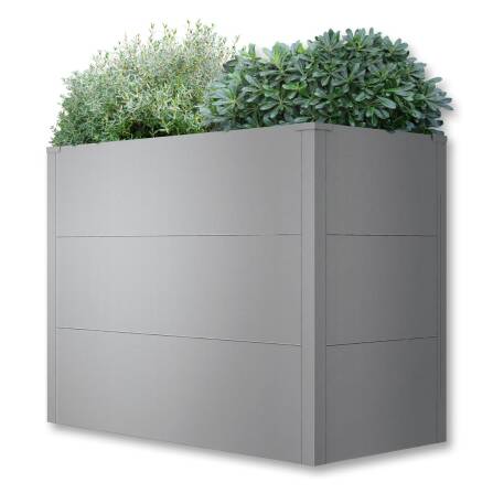 Metzler lettiera in metallo per il giardino | Verniciato a polvere | Grigio | 100 x 50 x 77 cm