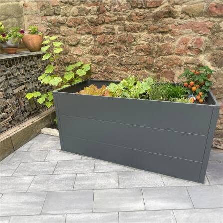 Metzler Hochbeet L für den Garten | Pulverbeschichtet | 150 x 75 x 77 cm