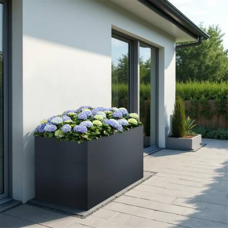 Metzler Hochbeet L für den Garten | Pulverbeschichtet | 150 x 75 x 77 cm