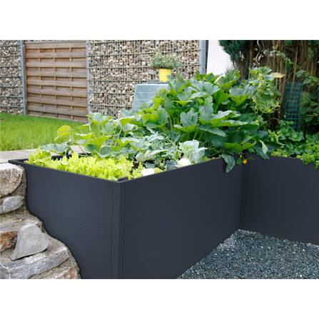 Metzler Hochbeet L für den Garten | Pulverbeschichtet | 150 x 75 x 77 cm