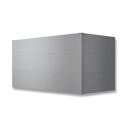 Metzler XXL Letto rialzato da giardino | Rivestito a polvere | Grigio | 150 x 75 x 77 cm