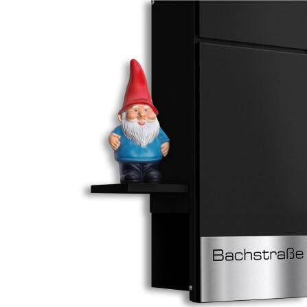 Metzler Regal für Briefkästen | Schwarz | Plate D