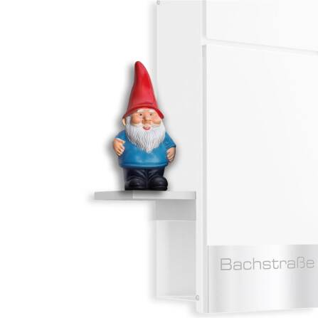 Metzler Regal für Briefkästen | Weiß | Plate D