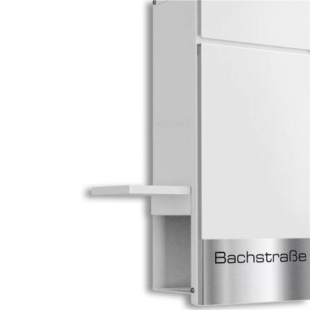 Metzler Regal für Briefkästen | Weiß | Plate D