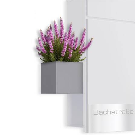Metzler Blumenkasten für Briefkästen | Grau | Cubic I