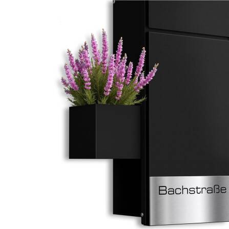 Metzler Blumenkasten für Briefkästen | Schwarz...