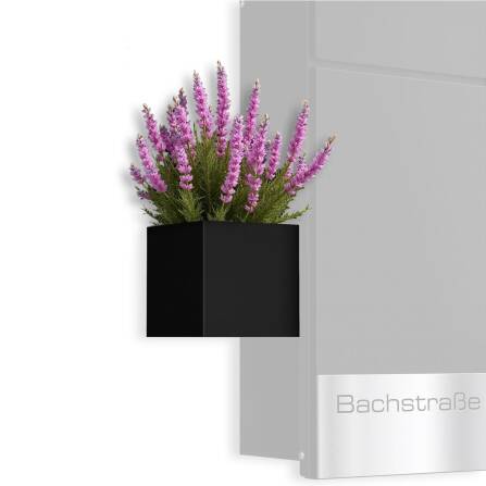 Metzler fioriera per cassette postali | Nero | Cubic I