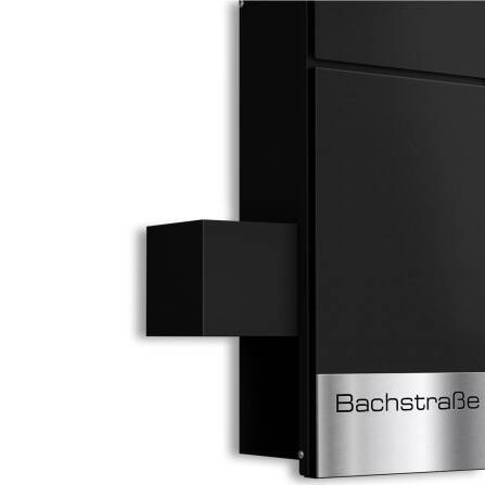 Metzler fioriera per cassette postali | Nero | Cubic I