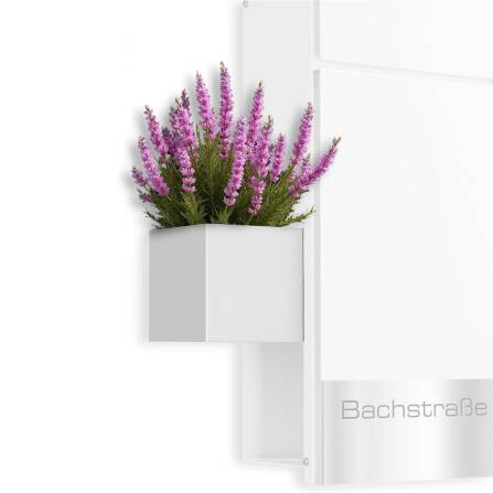 Metzler Blumenkasten für Briefkästen | Weiß | Cubic I